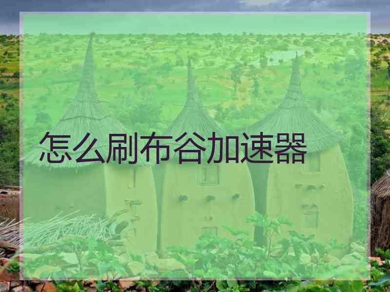 怎么刷布谷加速器
