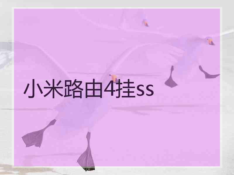 小米路由4挂ss