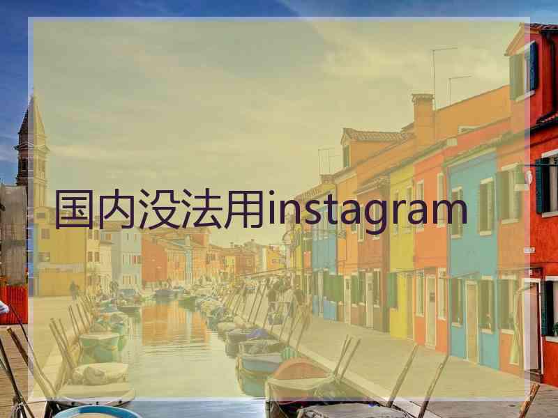 国内没法用instagram