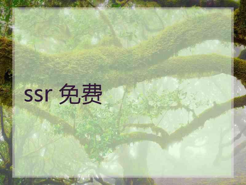ssr 免费