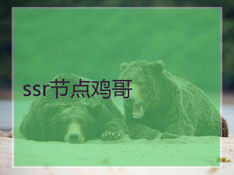ssr节点鸡哥