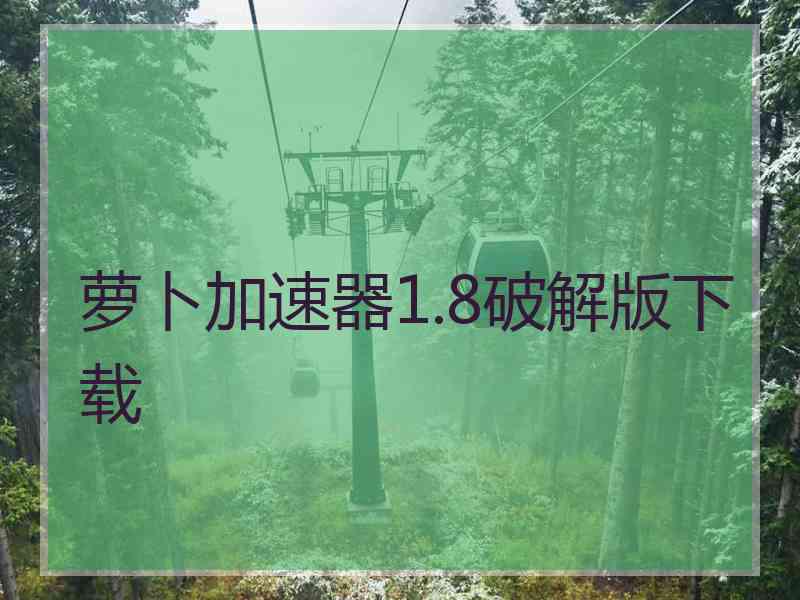 萝卜加速器1.8破解版下载