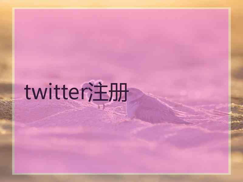 twitter注册
