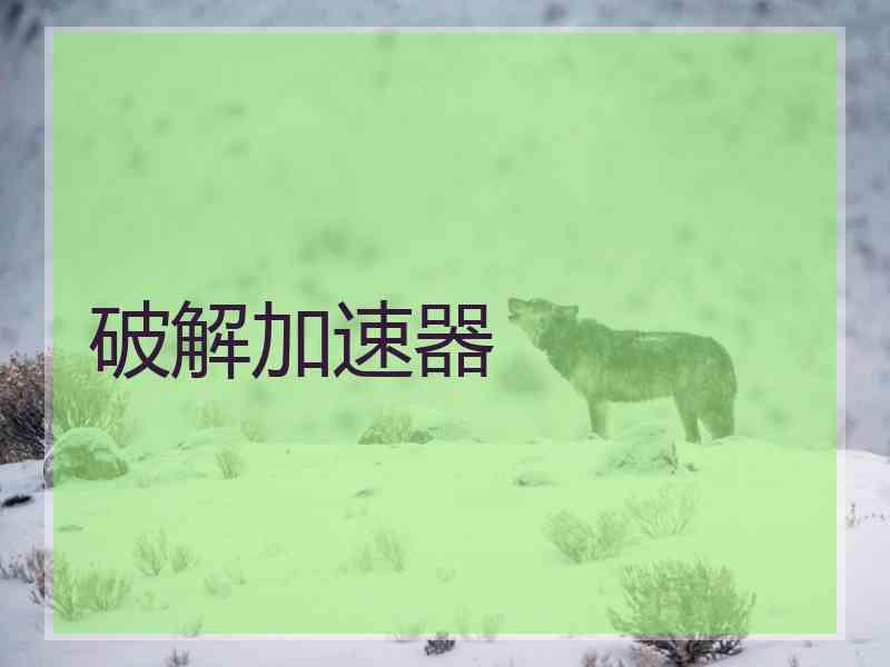 破解加速器