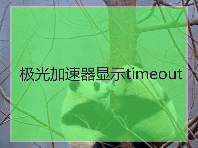 极光加速器显示timeout