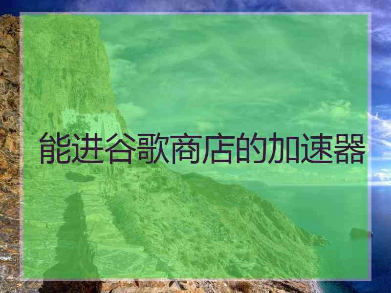 能进谷歌商店的加速器