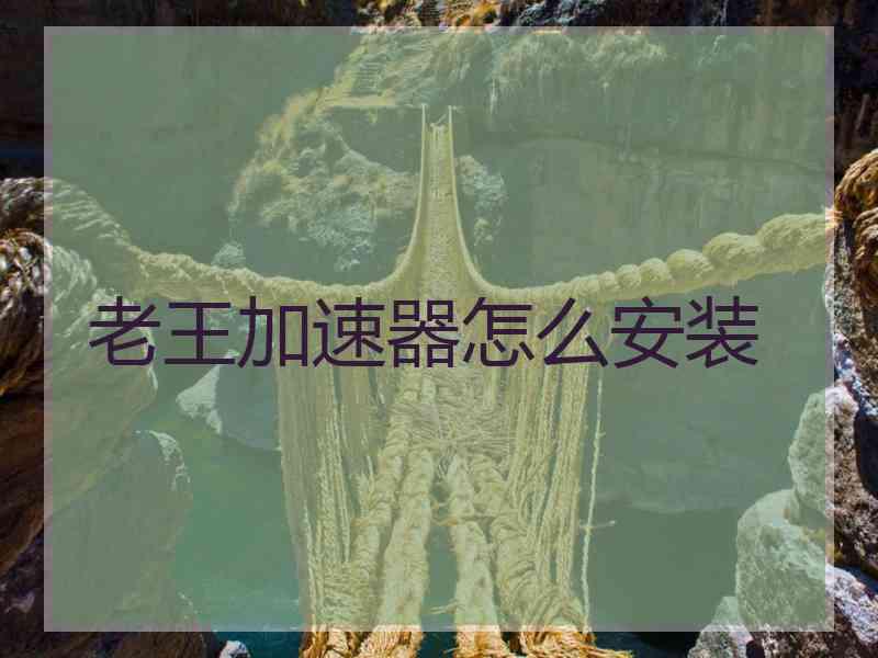 老王加速器怎么安装