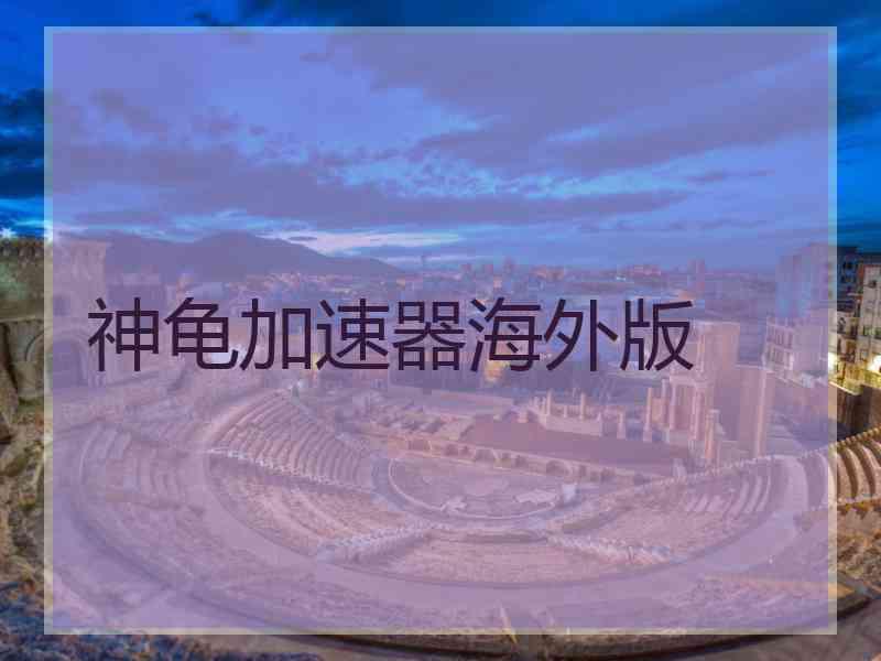 神龟加速器海外版