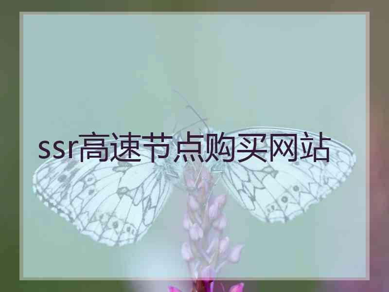 ssr高速节点购买网站