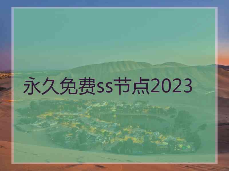 永久免费ss节点2023