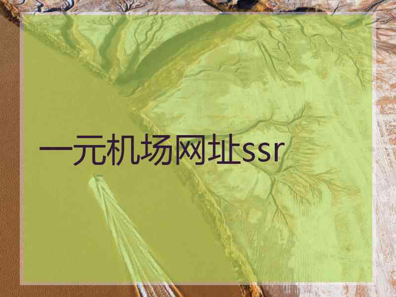 一元机场网址ssr