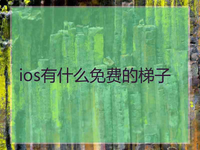 ios有什么免费的梯子
