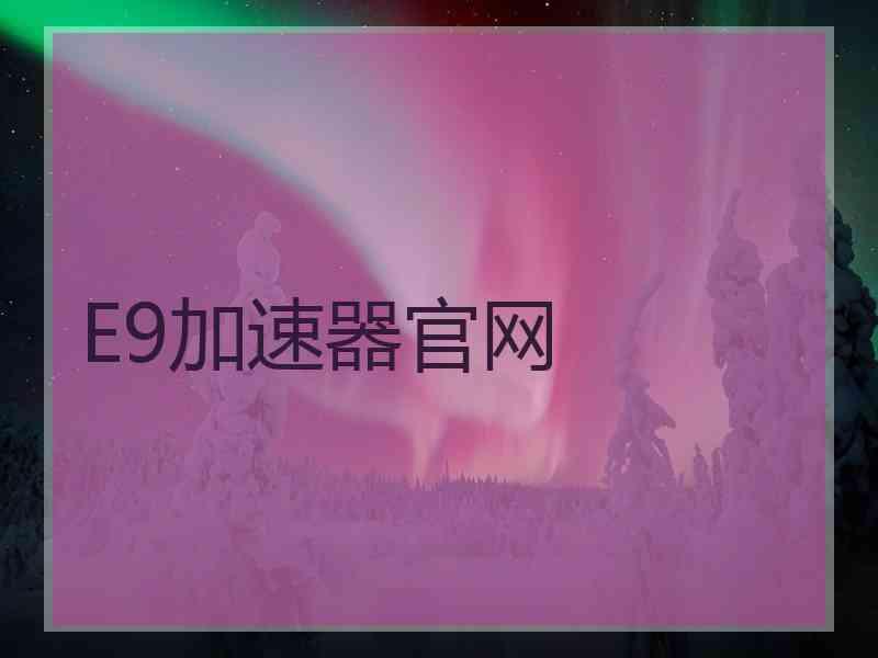 E9加速器官网